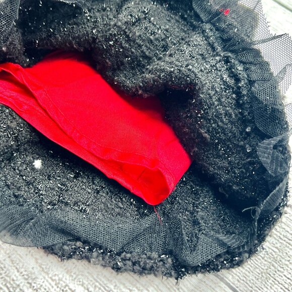 Koala Kids Pleated A-Line Skirt Flared Pull-On Tulle Glitter Red Bows Holiday 3T - Picture 6 of 13